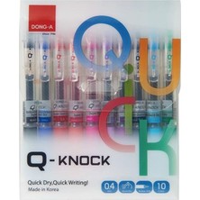 Dong-A Q-Knock 10 Renk Jel Kalem Seti 0.4 mm