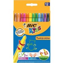 Bic Unisex Çocuk Kids 12'li Kutu Çevirmeli Pastel Boya 8805082