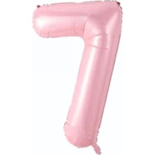 Kidspartim 7 Rakam Açık Pembe Folyo Balon 80 cm