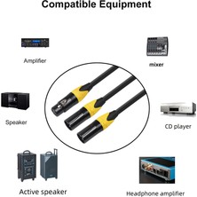 Remedy Xlr Ayırıcı Kablo, 3 Pin Xlr Dişi - Çift Xlr Erkek Ses Kablosu (Yurt Dışından)
