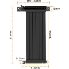 Remedy Pcıe 3.0 16X Sağ Açılı Grafik Uzatma Kablosu, Oyun Yükseltici Kablo (Yurt Dışından)