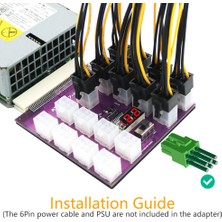 Remedy Atx 17X6PIN Güç Kaynağı Kesme Kartı Adaptörü Dönüştürücü 12V (Yurt Dışından)