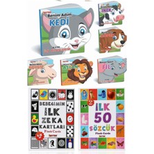 Diytoy Eğitim Seti 50 Sözcük Bebeğimin İlk Zeka Kartları ve Ben Kim Şekilli Kitaplar Kaliteli Sert Karton