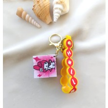 HD Marketim Zeka Küpü Anahtarlık Sanrio Kuromi Rubik Küp Çanta Süsü Eğitici Oyuncak