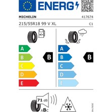 Michelin 215/55 R18 99V Xl Crossclimate 2 Oto 4 Mevsim Lastiği (Üretim Yılı: 2024)