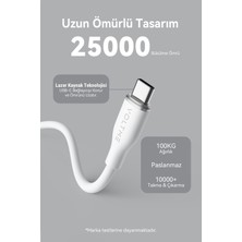 Voltme C2021 Powerlink Moss 60W Type-C Şarj Kablosu 1m 3A- Beyaz