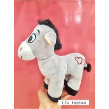 Top Rock Store Peluş Eşşek 28 cm Kalp Desenli