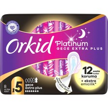 Orkid Platinum Gece Ekstra Plus Hijyenik Ped 8 Adet Ekonomik Paket