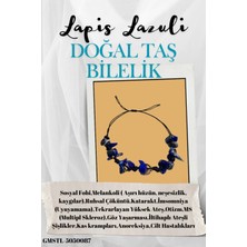 Gümüştel El Sanatları Sertifikalı Doğal Taş Lapis Lazuli Bileklik Özel Tasarım El Yapımı Asansör Kilit Sistemi