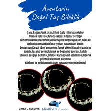 Gümüştel El Sanatları Sertifikalı Aventurin Doğal Taş Bileklik Özel Tasarım