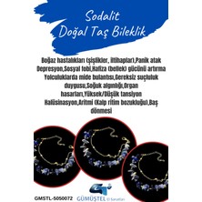 Gümüştel El Sanatları Sertifikalı Sodalit Doğal Taş Bileklik Özel Tasarım