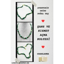 Gümüştel El Sanatları Sertifikalı Doğal Taş Şans ve Kısmet Açma Kolyesi