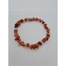 Gümüştel El Sanatları Sertifikalı Doğal Yemen Akik Taşı Bileklik