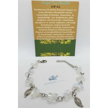 Gümüştel El Sanatları Sertifikalı Opal Taşı Bileklik Orijinal Doğal Taş Tasarım Bileklik