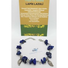 Gümüştel El Sanatları Sertifikalı Lapis Lazuli Taşı Bileklik Orijinal Doğal Taş Tasarım Bileklik