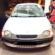 ŞüsCarOto Aksesuar Toyota Corolla Terra 1999-2002 Uyumlu Üniversal Laguna Lip Esnek Ön Lip 2 Parça Tampon Altı Dil Karlık Ön Ek