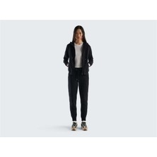 Benetton Kadın Fermuarlı Kapüşonlu Sweatshirt