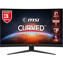 MSI 27" G272C 1920x1080 (FHD) CURVE 1000R VA 170HZ 1MS FREESYNC PREMIUM  GAMING MONITOR