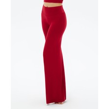 Ayma Active Kırmızı Şortlu Yoga Pantolon Ince Dökümlü Yoga Pantolon