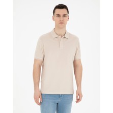 Pierre Cardin Erkek Taş Slim Fit Basic Tişört 50280754-VR049