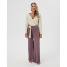 Ayma Active Lila Şortlu Yoga Pantolon Ince Dökümlü Yoga Pantolon