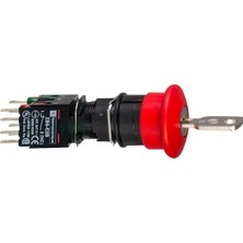 Schneider Electric XB6AS9349B Kırmızı Ø30 Acil Durdurma Butonu Ø16  1na+2nk