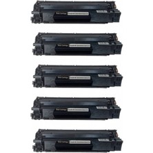 Qstar Hp 285A Muadil Toner 5'li Paket CE285A CRG725 CB436A CB435A 5 Adet Şişme Peşetli