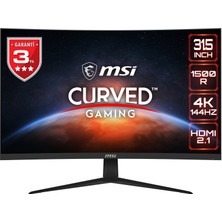 MSI 31.5" G321CU 3840x2160 (UHD) CURVE 1500R VA 144HZ 1MS FREESYNC PREMIUM  GAMING MONITOR