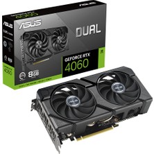 Asus DUAL-RTX4060-8G-EVO Nvıdıa Geforce Rtx 4060 8gb Gddr6 128BIT 2505MHZ HDMI 3xdp Dlss3 Ekran Kartı