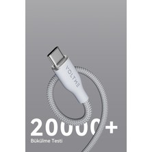 Voltme C2044 Powerlink Rugg 60W USB To Type-C Şarj Kablosu 1m 3A -Gri