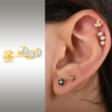 Saf Pırlanta 0.12 Karat Pırlanta Tragus Piercing