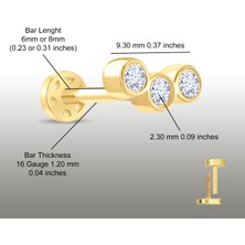 Saf Pırlanta 0.12 Karat Pırlanta Tragus Piercing