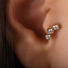 Saf Pırlanta 0.12 Karat Pırlanta Tragus Piercing