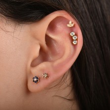 Saf Pırlanta 0.12 Karat Pırlanta Tragus Piercing