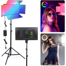 Coverzone 800 LED Çift Modlu Bataryalı ve Fişli Fotoğraf Stüdyosu Işık Aydınlatma Stüdyo Işığı