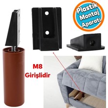 Nzb Mobilya Masa Baza Sehpa Gizli Montaj Ayağı Plastik Montaj Bağlantı Aparatı M8 Civatalı Tabanı 1 Adet