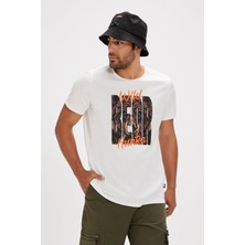 Bad Bear Hunt Erkek Beyaz T-Shirt 24.01.07.037-C04