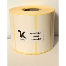Kore Etiket 25X60 Termalbarkod Etiketi 1000Lİ