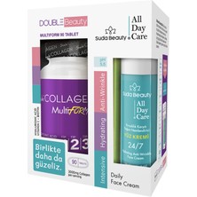 Suda Collagen Double Beauty Multiform 90 Tablet  + Suda Beauty Yüz Kremi 50 Ml