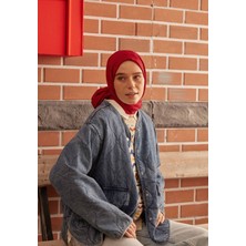 Fresh Kazayağı Jakarlı Şal Kırmızı