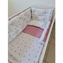 BabyNest 80X140 Çift Yönlü Beşik 4 Kenar Koruma Takımı Kalp