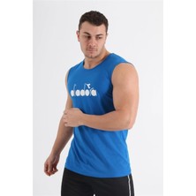 Diadora Therm Erkek Saks Kolsuz T-Shirt - 1ATL01-SAKS