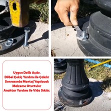 Badem10 Saplamalı Klipsli Çelik Dübel M10X120 mm Raf Montaj Bağlantı Zemin Bağlantı Tavan Beton Asma Aparat