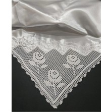 Arzum Çeyiz Tek Köşeli El Işi Dantel Bohça 100 *100 cm Boyutunda