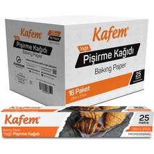 Kafem Yağlı Pişirme Kağıdı 37CM x 25M x 16 Paket (Koli)