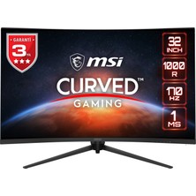 MSI 31.5" G321CQP E2 2560x1440 (WQHD) 16:9 CURVE 1000R VA 170HZ 1MS ADAPTIVE-SYNC GAMING MONITOR