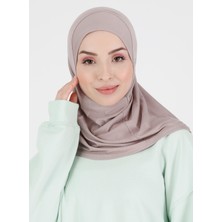 Ecardin Düz Logo Hijab Hf - Premium Spor Günlük Başörtüsü Hazır Konforlu Tesettür Hijab Bone