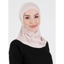 Ecardin Düz Logo Hijab Hf - Premium Spor Günlük Başörtüsü Hazır Konforlu Tesettür Hijab Bone