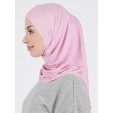 Ecardin Düz Logo Hijab Hf - Premium Spor Günlük Başörtüsü Hazır Konforlu Tesettür Hijab Bone