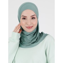 Ecardin Düz Logo Hijab Hf - Premium Spor Günlük Başörtüsü Hazır Konforlu Tesettür Hijab Bone